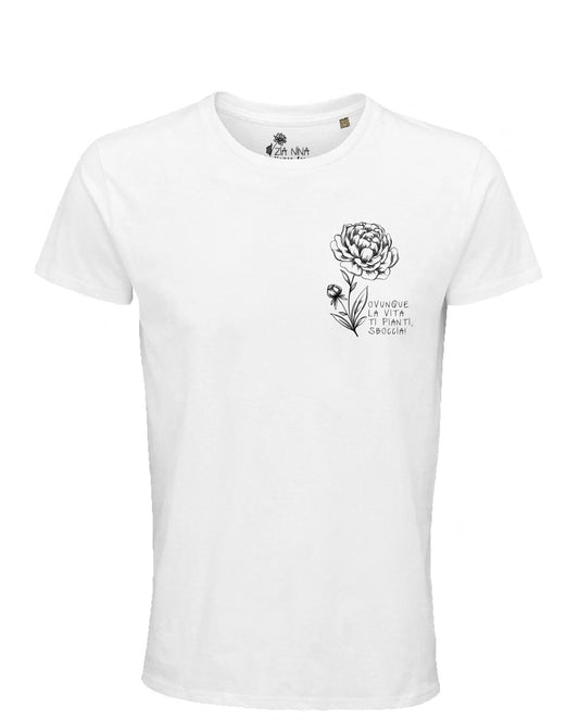 T-shirt bianca Peonia